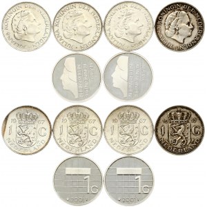 Netherlands 1 Gulden (1957-2001) Lot of 6 Coins