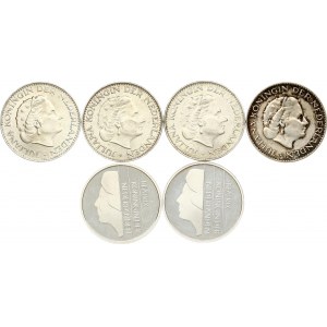 Netherlands 1 Gulden (1957-2001) Lot of 6 Coins