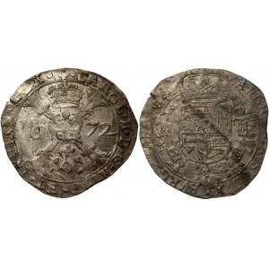 Spanish Netherlands Flanders Patagon 1672 (R1)