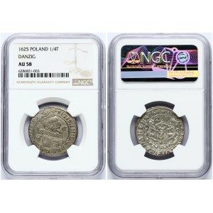 Poland Gdansk Ort 1625 NGC AU 58