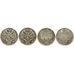 15 Kopecks - 1 Zloty 1836, 1837-1839 Lot of 4 Coins