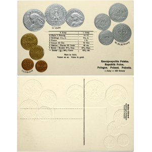 Postcard ND Polish Coins