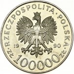 Poland 100 000 Zlotych 1990 L Solidarnosc