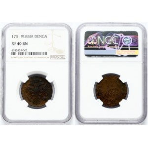 Russia Denga 1731 NGC XF 40 BN