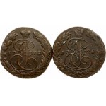 5 Kopecks 1772 & 1776 EM Lot of 2 Coins