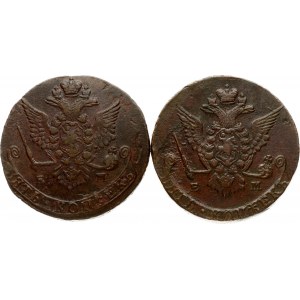 5 Kopecks 1777 & 1779 EM Lot of 2 Coins