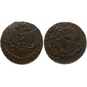 Russia 5 Kopecks 1780 EМ