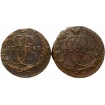 5 Kopecks 1785 & 1786 EM Lot of 2 Coins