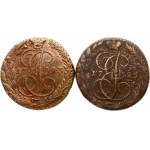 5 Kopecks 1793 & 1795 EM Lot of 2 Coins