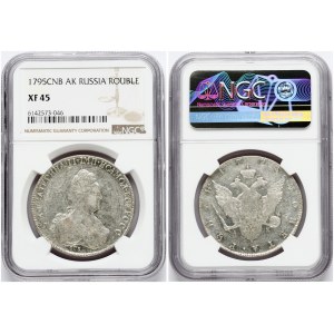 Rouble 1795 СПБ-ЯА NGC XF 45 ONLY 3 COINS IN HIGHER GRADE