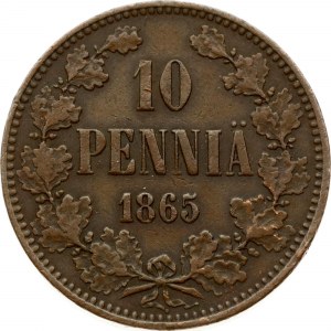Russia for Finland 10 Pennia 1865