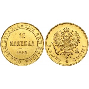Russia For Finland 10 Markkaa 1882 S