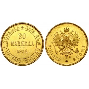 Russia for Finland 20 Markkaa 1904 L