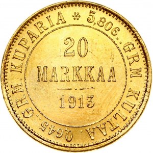 Russia for Finland 20 Markkaa 1913 S