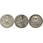 Russia 50 Kopecks 1924 ПЛ & TP Lot of 3 Coins