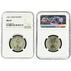 Russia Rouble 1961 NGC MS 65 ONLY 3 COINS IN HIGHER GRADE