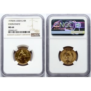 Russia Chervonets 1978 ММД NGC MS 64