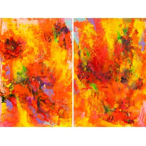 Gossia Zielaskowska (b. 1983, Poznań), Color Infiltration, diptych, 2022