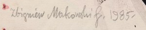 Zbigniew Makowski (1930 Warszawa - 2019 Warszawa), Postać kobiety - praca dwustronna, 1985