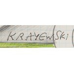 Andrzej Krajewski Andre de Krayewski (1933 Poznań - 2018 Newark), Mezalians (Skizze für ein Gemälde), ca. 1989