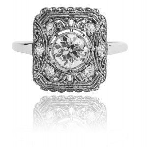 Bague de style Art déco avec diamants