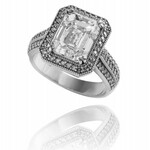 B. Designer ring with loupe clear diamond ~5.00ct