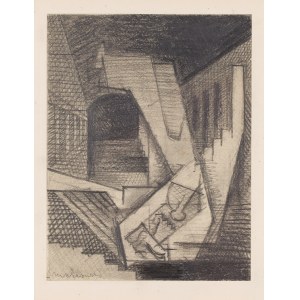 Louis Marcoussis (1878 Łódź - 1941 Cusset), Sen (Un reve, Dessins pour Aurélia), 1930