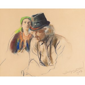 Leon Wyczółkowski (1852 Huta Miastkowska - 1936 Varšava), Para chłopów krakowskich, 1904