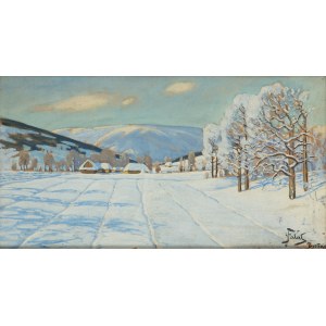 Julian Fałat (1853 Tuligłowy - 1929 Bystra), Zimná krajina z Bystrej
