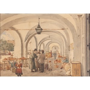 Seweryn Bieszczad (1852 Jaslo - 1923 Krosno), Auf dem Marktplatz in Krosno
