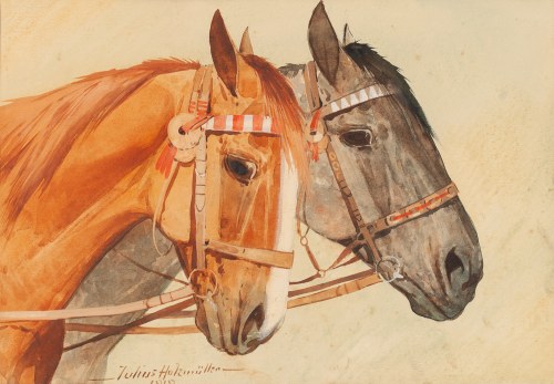 Juliusz Holzmüller (1876 Bolechów - 1932 Lwów), Konie, 1919