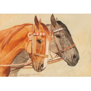 Juliusz Holzmüller (1876 Bolechów - 1932 Lviv), Horses, 1919