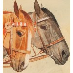 Juliusz Holzmüller (1876 Bolechów - 1932 Lviv), Horses, 1919