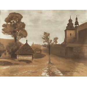 Stanisław Fabijański (1865 Paris - 1947 Krakau), Blick auf die Burg Wawel, 1915