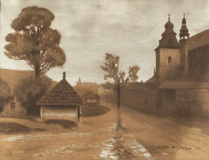 Stanisław Fabijański (1865 Paryż - 1947 Kraków), Widok na Wawel, 1915