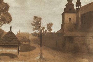 Stanisław Fabijański (1865 Paryż - 1947 Kraków), Widok na Wawel, 1915