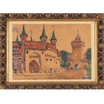 Henryk Uziembło (1879 Myślachowice near Kraków - 1949 Kraków), View of the Barbican