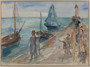 Henryk Epstein (1891 Łódź - 1944 obóz koncentracyjny, prawdopodobnie Auschwitz), Port w Quiberon, lata 30. XX w.