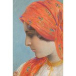 Autor unbekannt, Porträt eines Mädchens mit Kopftuch, 1900