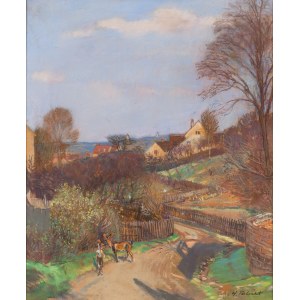 Henryk Policht (1888 Wiatrowice - 1967), Road in the village