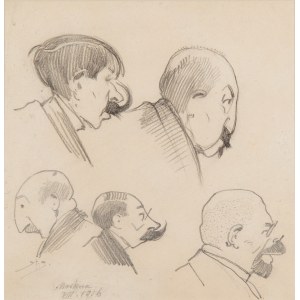 Stanisław Sawiczewski (1866 Kraków - 1943 Warszawa), Karykatury przyjaciół artysty, 1916