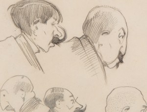 Stanislaw Sawiczewski (1866 Kraków - 1943 Warsaw), Caricatures of the artist's friends, 1916
