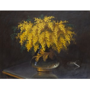 B. Sapierski, Stilleben mit Mimosen