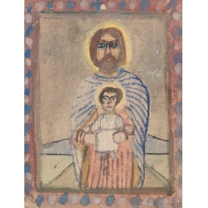 Nikifor Krynicki (1895 Krynica - 1968 Folusz), St. Joseph with Christ