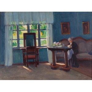 Bronisława Rychter-Janowska (1868 Krakov - 1953 Krakov), Modrý salon