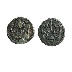 JAN OLBRACHT (1492-1501) denar koronny, zestaw 2 szt, rzadsza odmiana