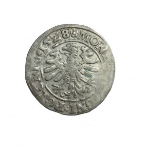 ZYGMUNT I STARY (1506-1548) grosz koronny 1528, podwójne DD;