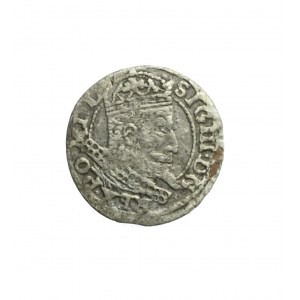 ZYGMUNT III WAZA, grosz koronny 1607, R4;
