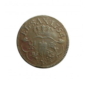 AUGUST III (1733-1763) seltener Kronenpfennig 1754 (3)