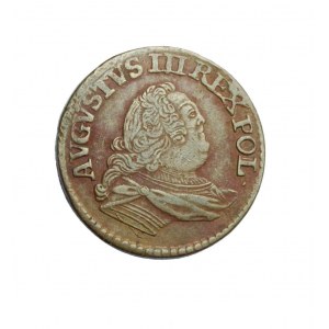 AUGUST III (1733-1763) rzadki grosz koronny 1754 (3)